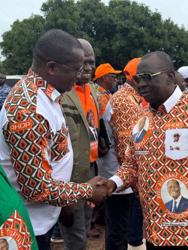 PRESIDENTIELLE 2025: MEETING DE LANCEMENT DE LA CAMPAGNE DU CANDIDAT DU RHDP A NASSIAN/ LE  MINISTRE D’ETAT ADJOUMANI ET DR MICHEL NOUFE  MOBILISENT LA POPULATION POUR UNE VICTOIRE ECLATANTE D’ALASSANE OUATTARA DANS LE BOUNKANI